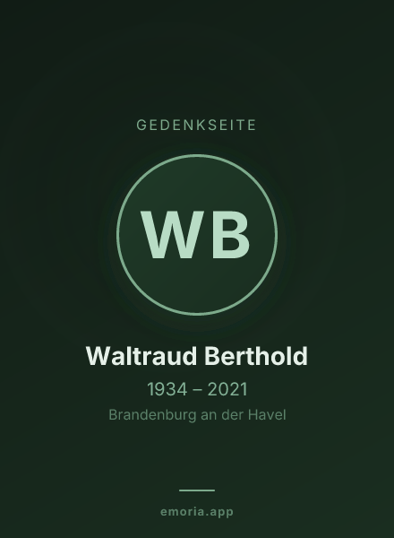 Gedenkportrait von Waltraud Berthold