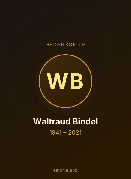 Gedenkportrait von Waltraud Bindel