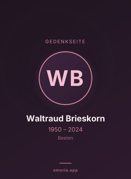 Gedenkportrait von Waltraud Brieskorn