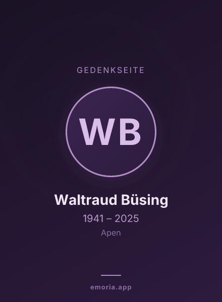 Gedenkportrait von Waltraud Büsing