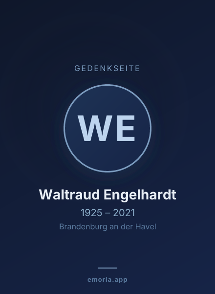 Gedenkportrait von Waltraud Engelhardt