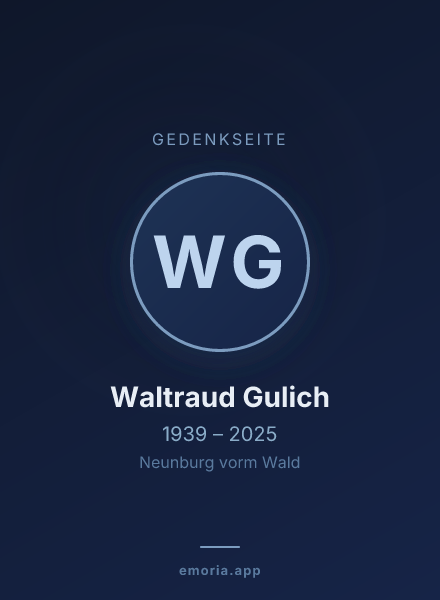 Gedenkportrait von Waltraud Gulich