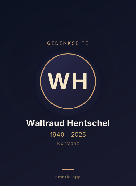 Gedenkportrait von Waltraud Hentschel