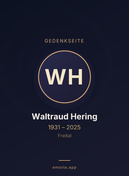 Gedenkportrait von Waltraud Hering