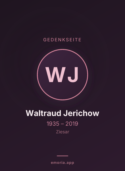 Gedenkportrait von Waltraud Jerichow