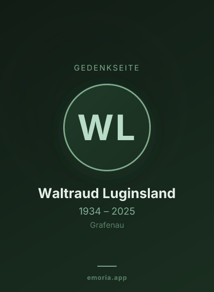 Gedenkportrait von Waltraud Luginsland