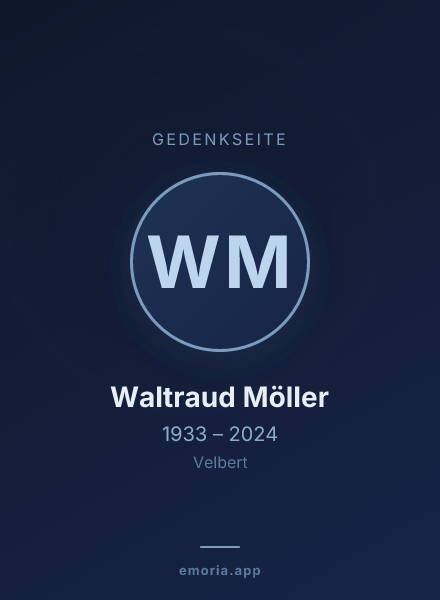Gedenkportrait von Waltraud Möller