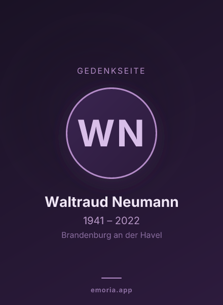 Gedenkportrait von Waltraud Neumann
