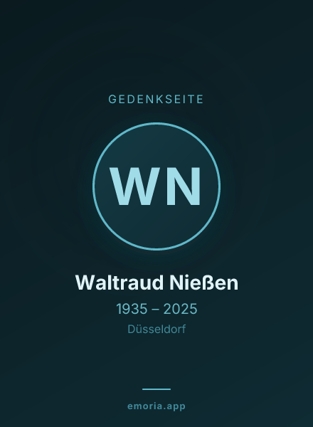 Gedenkportrait von Waltraud Nießen