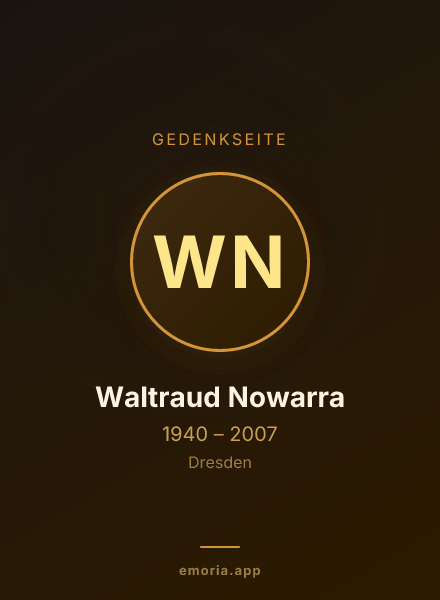 Gedenkportrait von Waltraud Nowarra