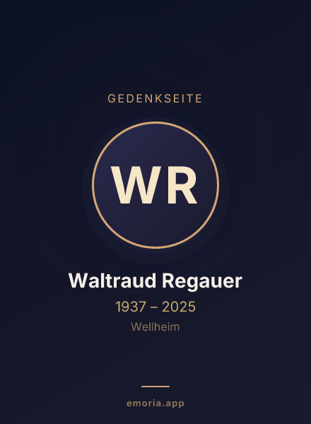 Gedenkportrait von Waltraud Regauer