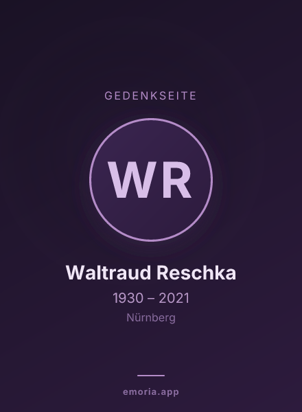 Gedenkportrait von Waltraud Reschka