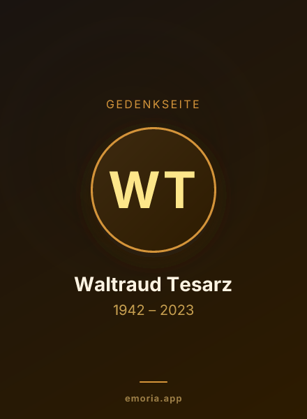 Gedenkportrait von Waltraud Tesarz