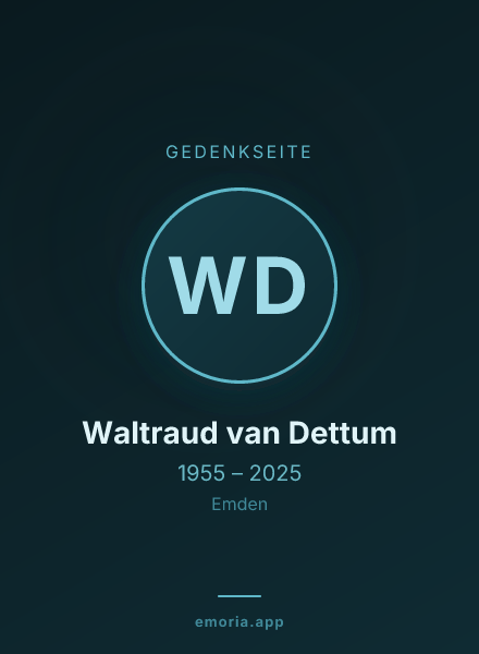 Gedenkportrait von Waltraud van Dettum