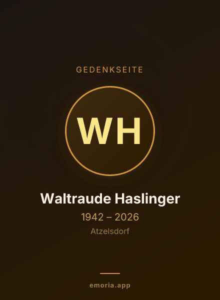 Gedenkportrait von Waltraude Haslinger
