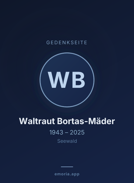 Gedenkportrait von Waltraut Bortas-Mäder