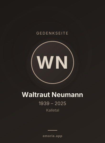 Gedenkportrait von Waltraut Neumann