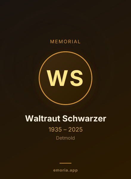 Memorial portrait of Waltraut Schwarzer