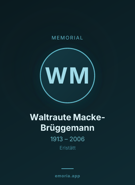 Memorial portrait of Waltraute Macke-Brüggemann