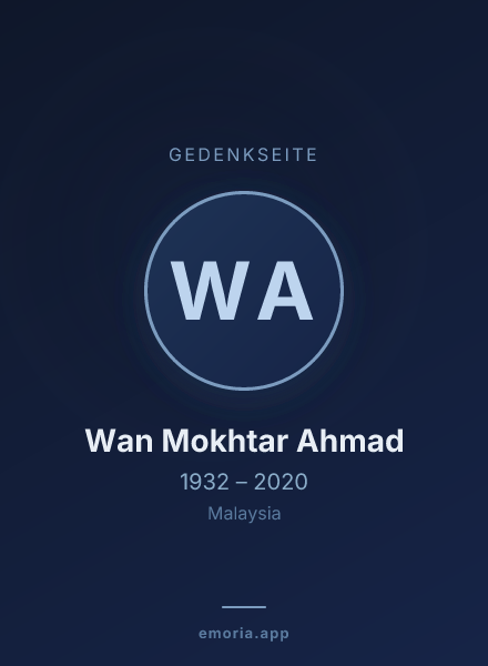 Gedenkportrait von Wan Mokhtar Ahmad