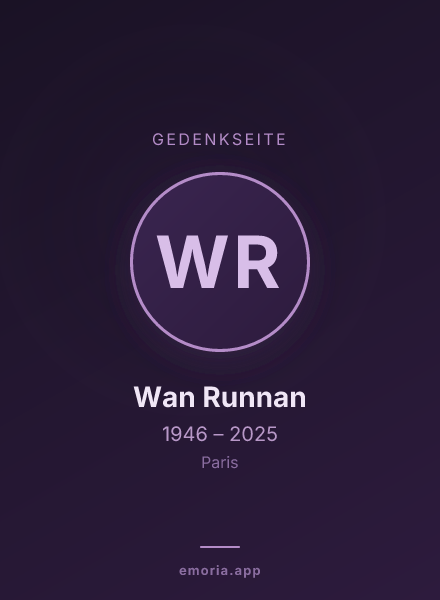 Gedenkportrait von Wan Runnan