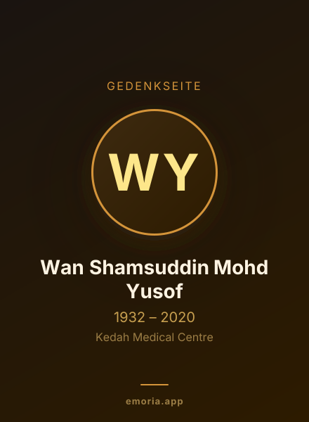 Gedenkportrait von Wan Shamsuddin Mohd Yusof