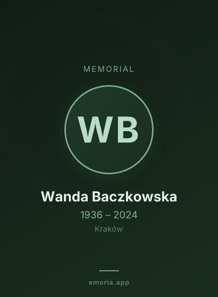 Memorial portrait of Wanda Baczkowska
