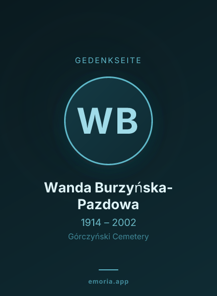 Gedenkportrait von Wanda Burzyńska-Pazdowa