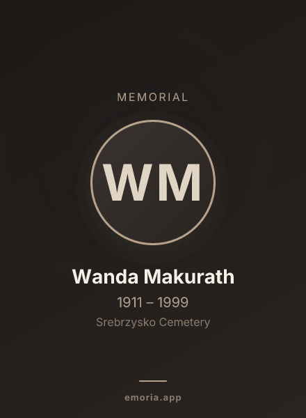 Memorial portrait of Wanda Makurath