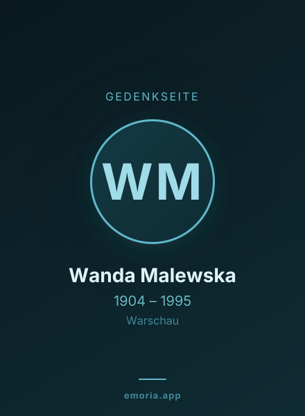 Gedenkportrait von Wanda Malewska