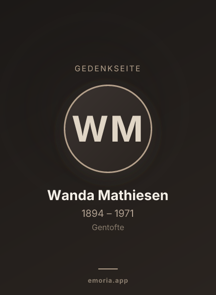 Gedenkportrait von Wanda Mathiesen