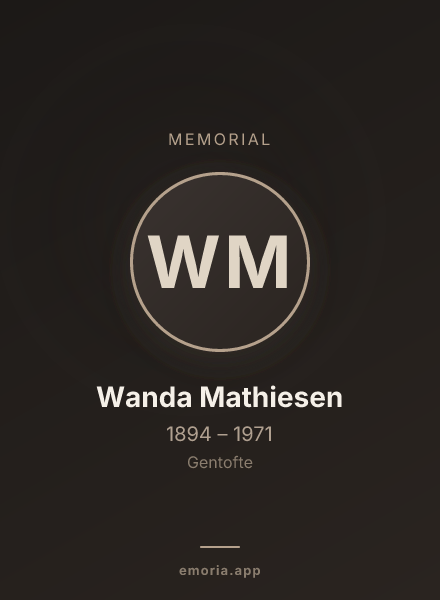 Memorial portrait of Wanda Mathiesen