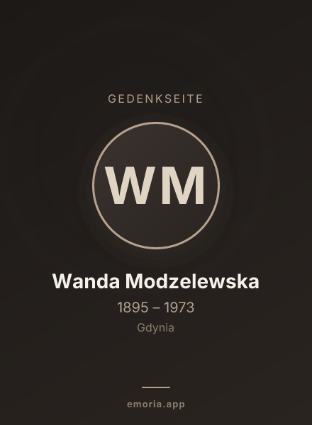 Gedenkportrait von Wanda Modzelewska