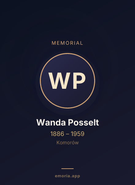 Memorial portrait of Wanda Posselt