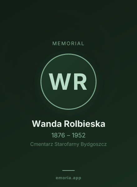 Memorial portrait of Wanda Rolbieska
