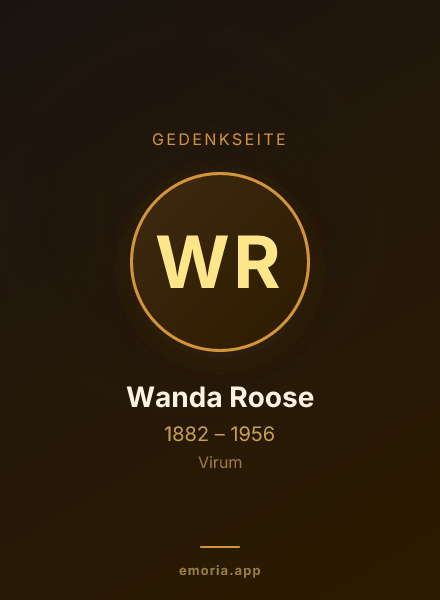 Gedenkportrait von Wanda Roose