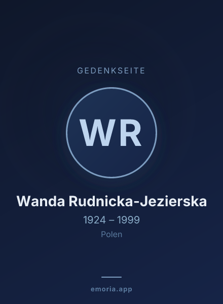 Gedenkportrait von Wanda Rudnicka-Jezierska