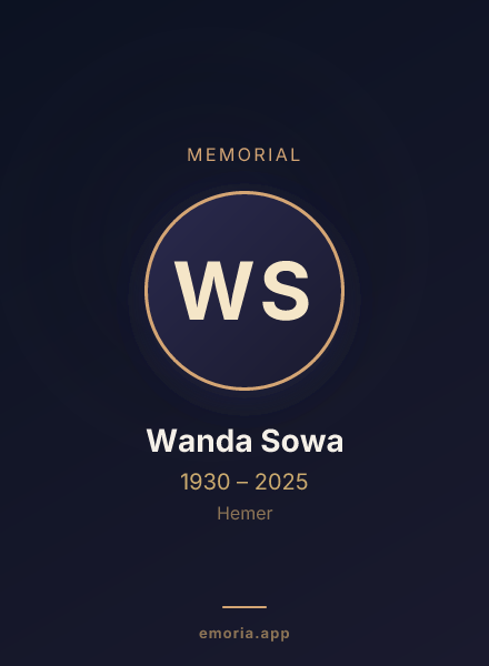 Memorial portrait of Wanda Sowa