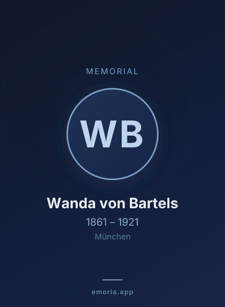 Memorial portrait of Wanda von Bartels