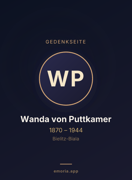 Gedenkportrait von Wanda von Puttkamer