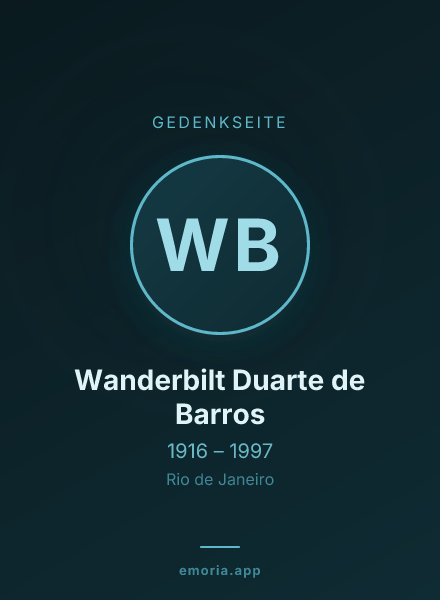 Gedenkportrait von Wanderbilt Duarte de Barros