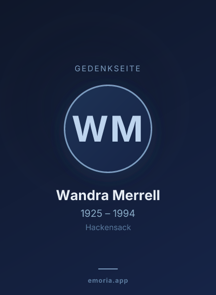 Gedenkportrait von Wandra Merrell