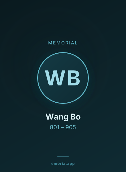 Memorial portrait of Wang Bo