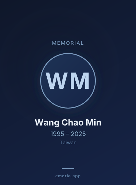 Memorial portrait of Wang Chao Min