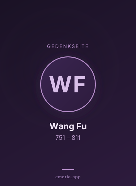 Gedenkportrait von Wang Fu