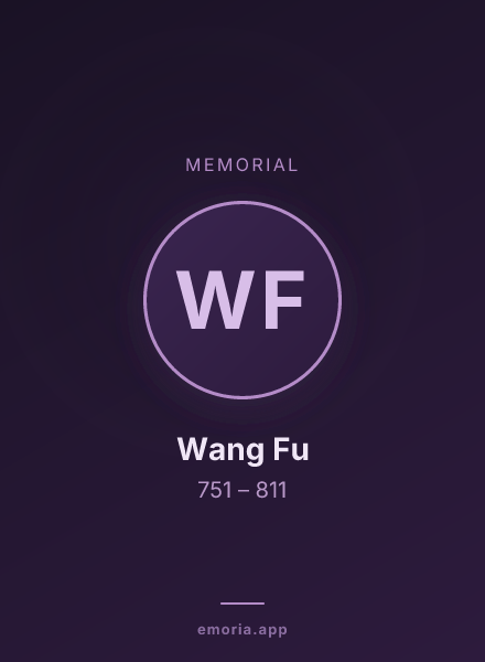Memorial portrait of Wang Fu