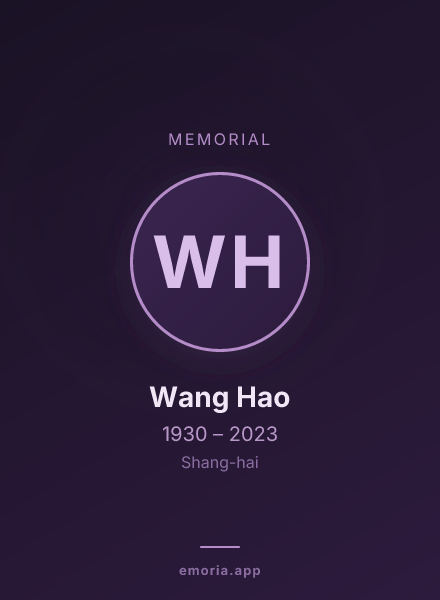 Memorial portrait of Wang Hao