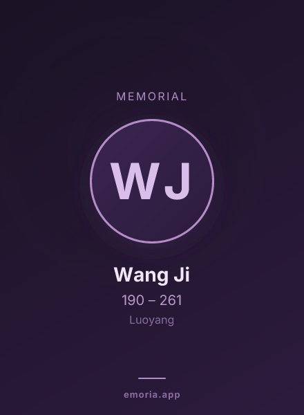 Memorial portrait of Wang Ji