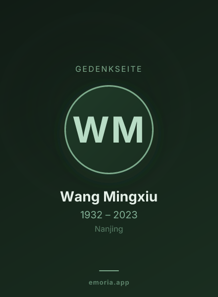 Gedenkportrait von Wang Mingxiu