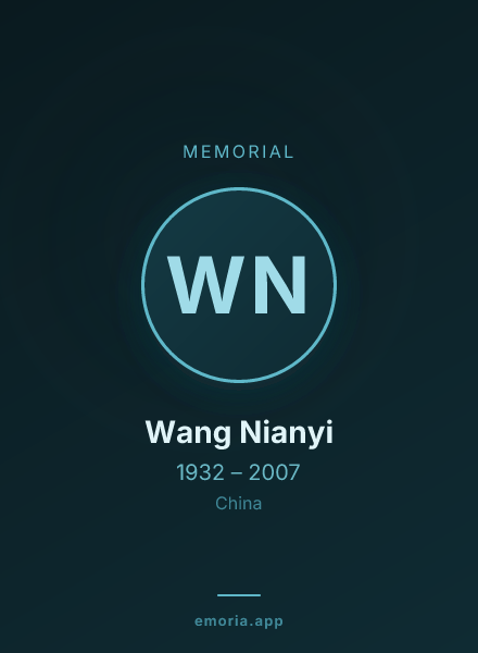 Memorial portrait of Wang Nianyi